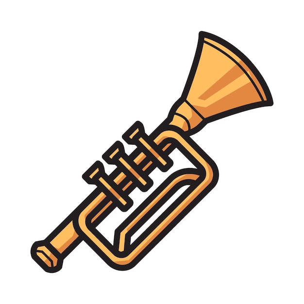 Instrumento de música clásica de la trompeta Clipart