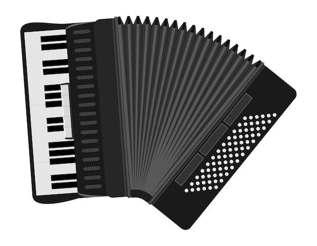 instrumento musical de acordeón ilustración vectorial de estilo plano