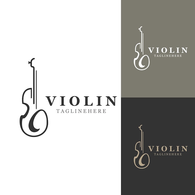 Instrumento de violín elemento de plantilla de diseño de música de orquesta de violín vintage