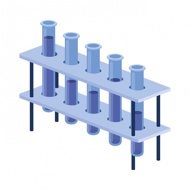 Instrumentos de laboratorio en blanco