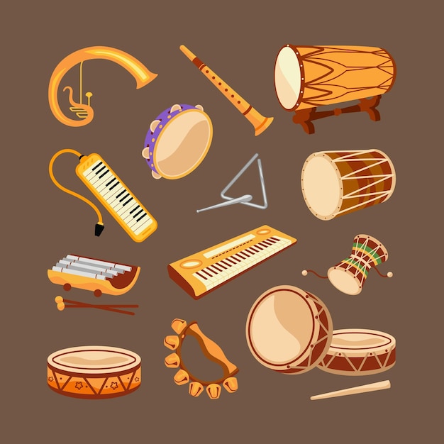 Instrumentos musicales tradicionales y modernos