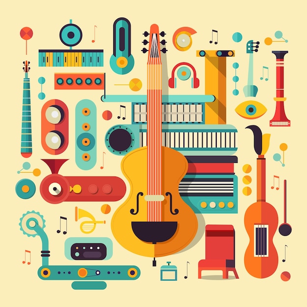 Vector instrumentos musicales