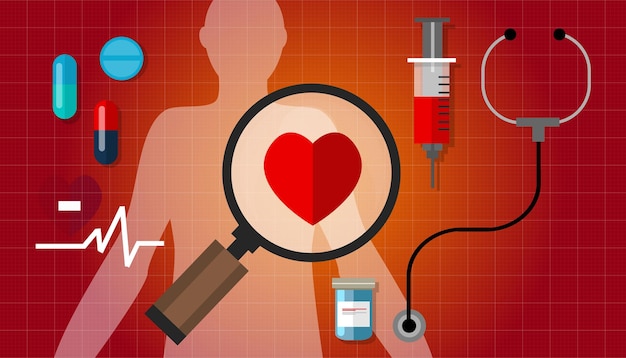 insuficiencia cardíaca enfermedad saludable problema de pulso rojo medicamentos