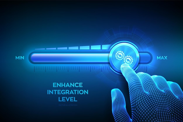 Integración de sistemas de datos Integración del sistema Tecnología industrial e inteligente Barra de progreso Posición máxima
