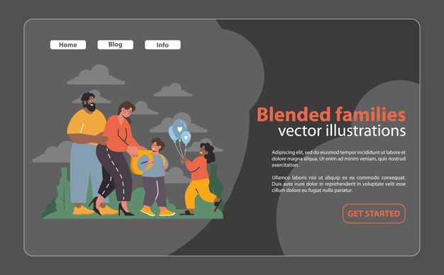 Integración en la sociedad una familia diversa camina alegremente juntos ilustrando la belleza de