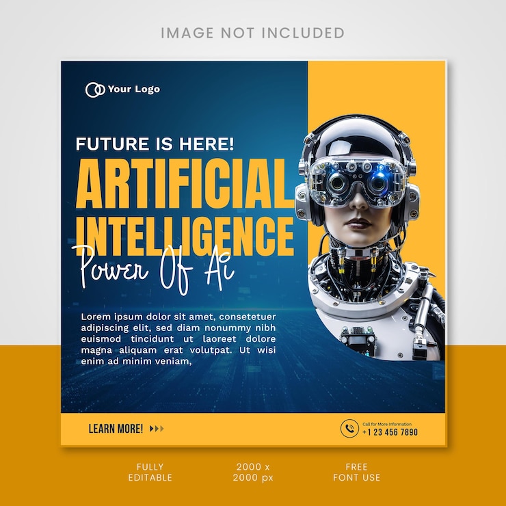 Vector inteligencia artificial diseño de plantillas para publicaciones en redes sociales
