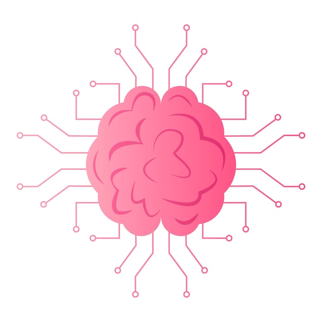 Inteligencia artificial (IA) Computación conceptual Ilustración vectorial Símbolo de icono gráfico