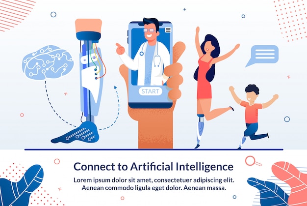 Inteligencia Artificial en Medicina Vector Banner