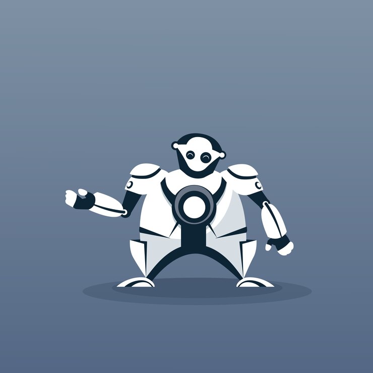 Vector inteligencia artificial moderna del robot