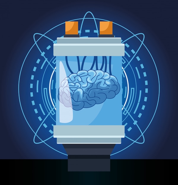 Inteligencia artificial tecnología cerebro humano ciencia futuro