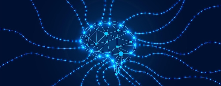 Vector inteligencia artificial tecnología web fondo concepto virtual
