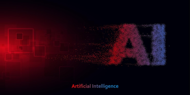 Vector inteligencia artificialaprendizaje de grandes datos tecnología global abstracta fondo de tecnología virtual futuristailustración vectorial