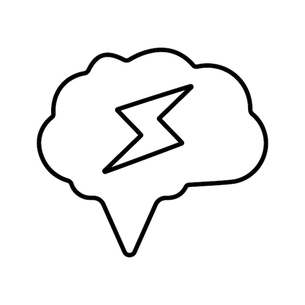 Inteligente mente intelecto icono de contorno Vector de arte de línea