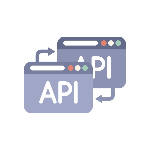 Intercambio de datos de Api que conecta dos páginas web con flechas