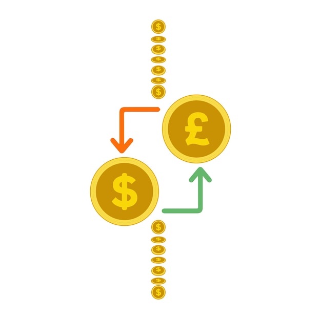 Vector intercambio de divisas