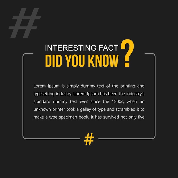 Interesting Fact Did You Know Poster