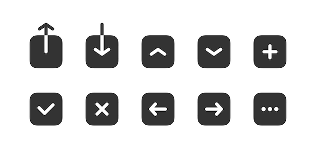 Interface signs User actions icons