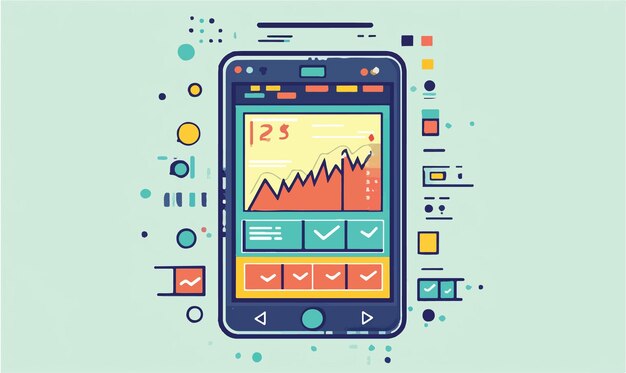 Interfaz de aplicación moderna con datos del mercado de valores