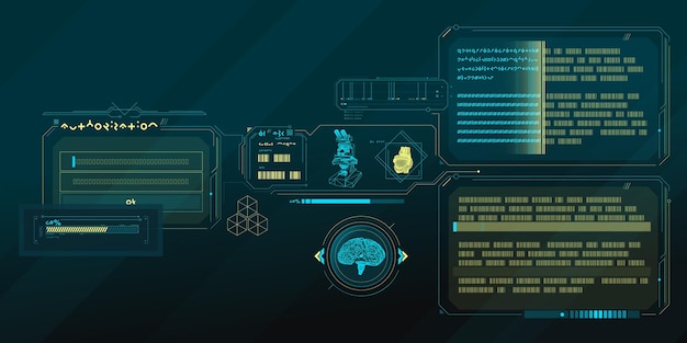 Vector interfaz científica para la investigación de datos