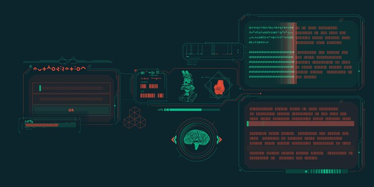 Vector interfaz científica para la investigación de datos