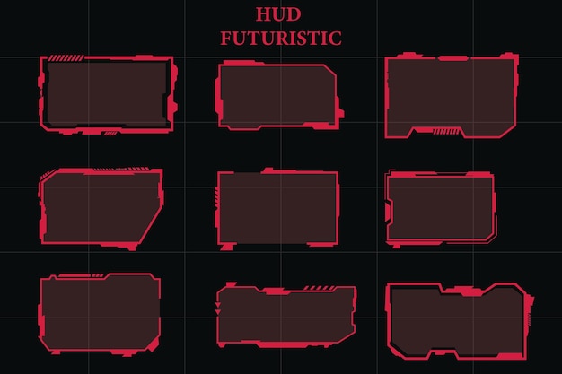 interfaz digital Paquete de conjunto de elementos HUD Pantallas de marco de interfaz de usuario Títulos de llamadas Círculo FUI
