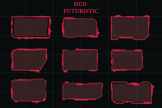 Interfaz digital paquete de conjunto de elementos hud pantallas de marco de interfaz de usuario títulos de llamadas círculo fui