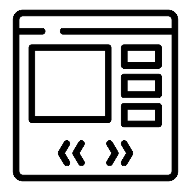 Interfaz de diseño web con flechas que muestran botones hacia adelante y hacia atrás