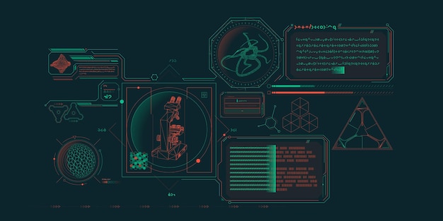 Vector interfaz de exploración por infografías de ciencia ficción