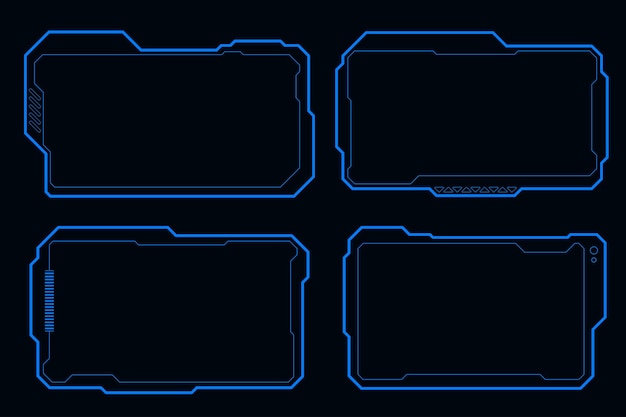 Interfaz futurista de la tecnología HUD del elemento de marco