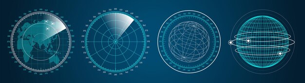 Interfaz gráfica de usuario futurista conjunto de vectores hud ui