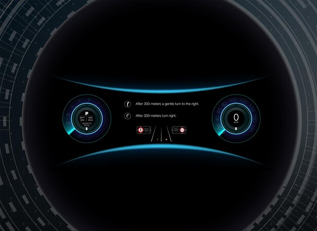 Interfaz gráfica virtual Ui HUD Autoscann Interfaz de usuario futurista