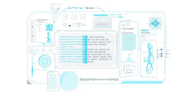 Interfaz hud futurista para el procesamiento de datos