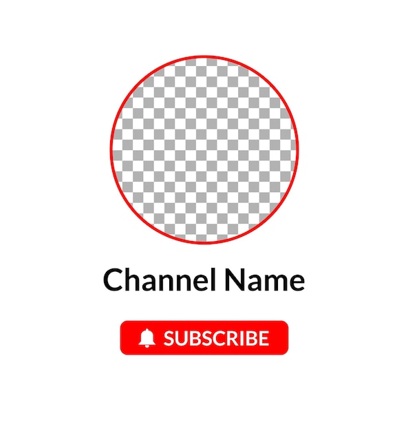 Interfaz de icono de perfil de YouTube