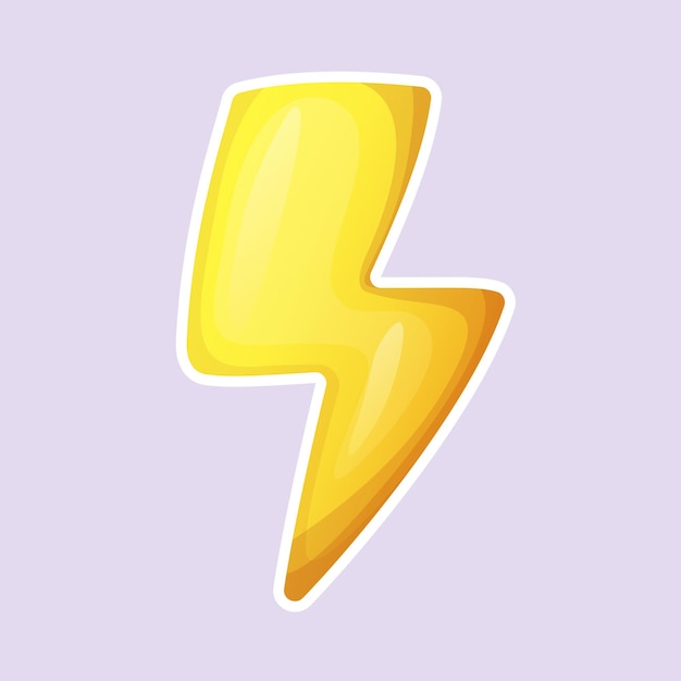 Vector interfaz de juego lightning en estilo de dibujos animados