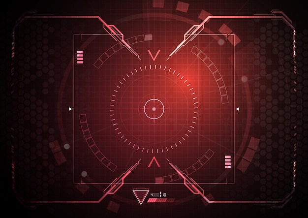 Interfaz de juego roja Tecnología digital de datos