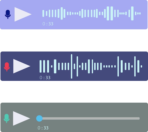 Vector interfaz de mensajes de voz