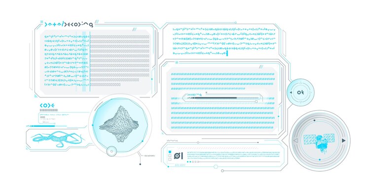Vector interfaz de procesamiento de datos de investigación científica
