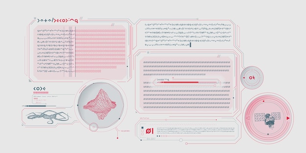 Vector interfaz de procesamiento de datos de investigación científica