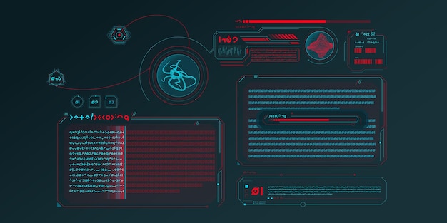 Interfaz del programa de investigación médica de ciencia ficción.