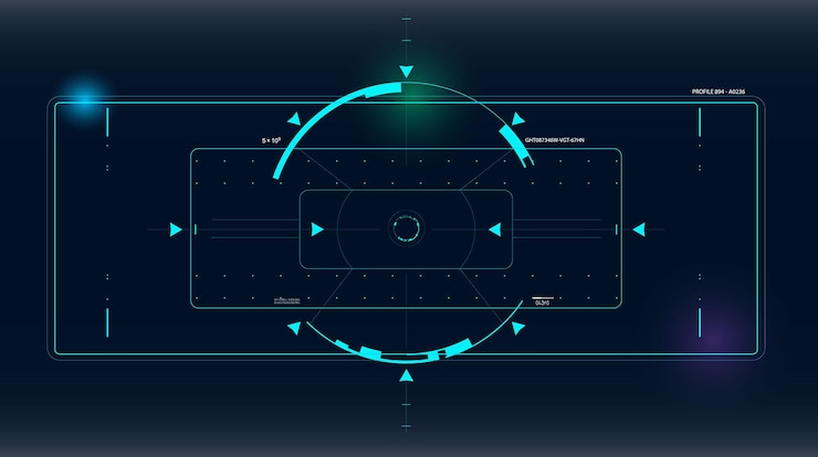 Vector interfaz de radar hud futurista