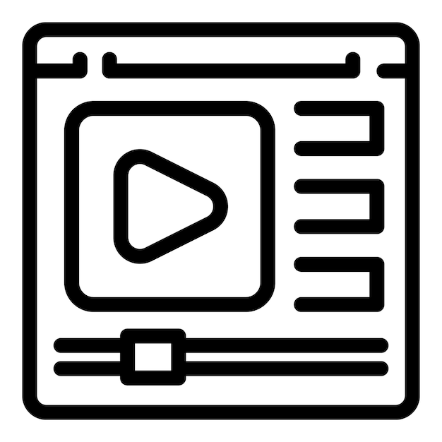 Interfaz de reproductor de video que muestra un botón de reproducción y una barra de progreso para la transmisión