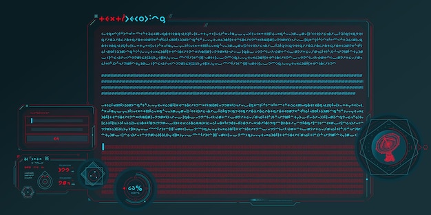 Interfaz Scifi del programa de decodificación de datos