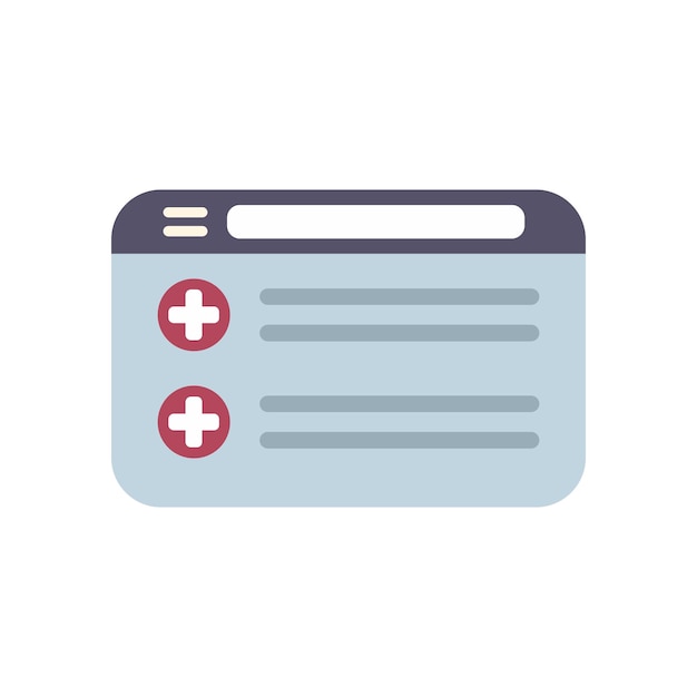 Interfaz del sitio web de consulta médica en línea y programación de citas con el médico