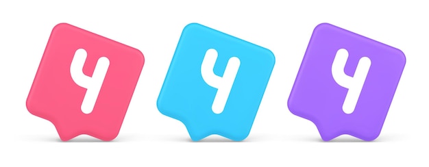 Interfaz de teclado de cuatro números al cuadrado servicio de cálculo financiero icono 3d