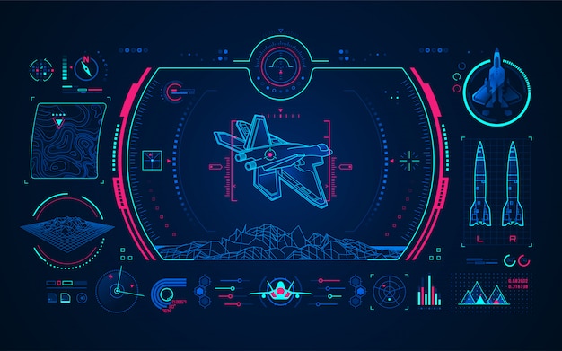 Interfaz de tecnología digital Air Fighter