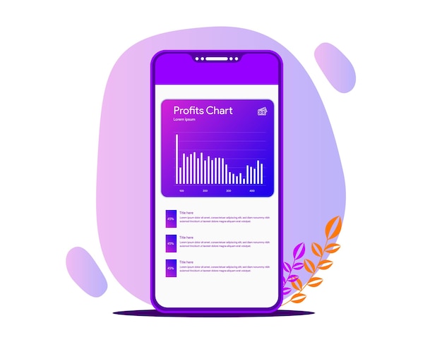 interfaz de usuario de análisis de panel de vector UX