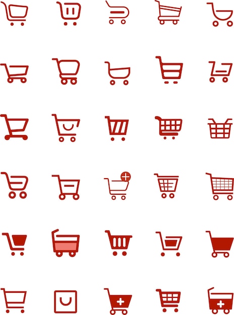 Interfaz de usuario de comercio electrónico del mercado de compras Botón de icono