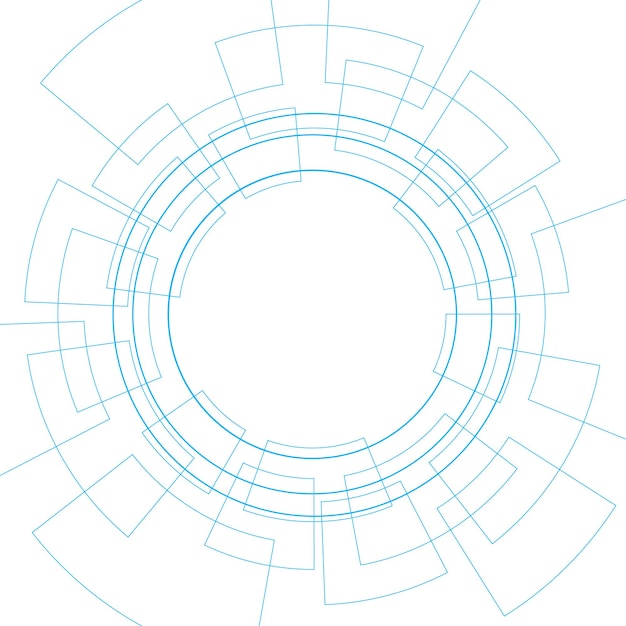 Interfaz de usuario futurista de ciencia ficción Fondo abstracto de tecnología HUD Ilustración vectorial