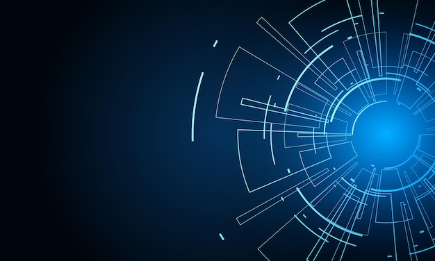 Interfaz de usuario futurista de ciencia ficción Fondo abstracto de tecnología HUD Ilustración vectorial