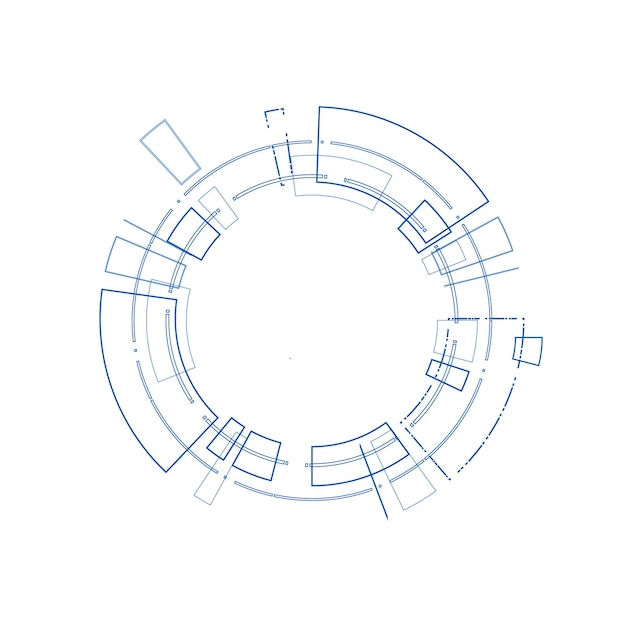 Interfaz de usuario futurista de ciencia ficción Fondo abstracto de tecnología HUD Ilustración vectorial